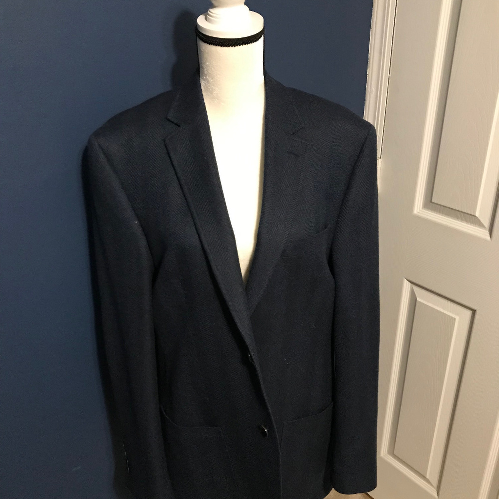 Black Brown 1826 Dark Blue Wool Blazer 38R - Picture 1 of 9